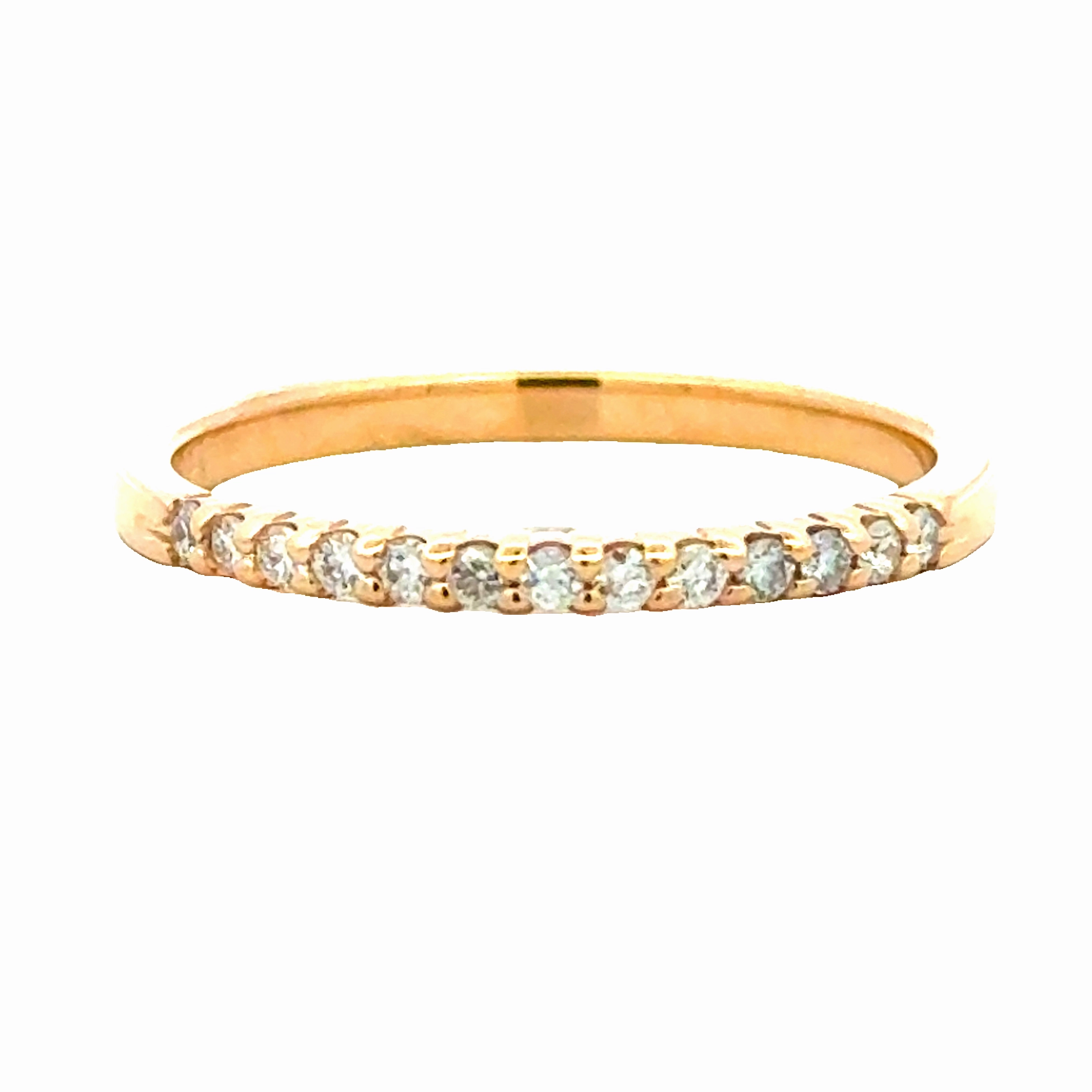 0.13cttw Diamond Band 14ky Romantic Set Refined Light