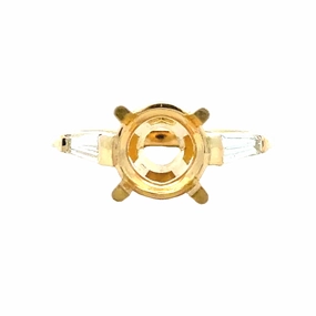 Flawless Sparkle 0.28cttw Tapered Baguette Semi-Mount