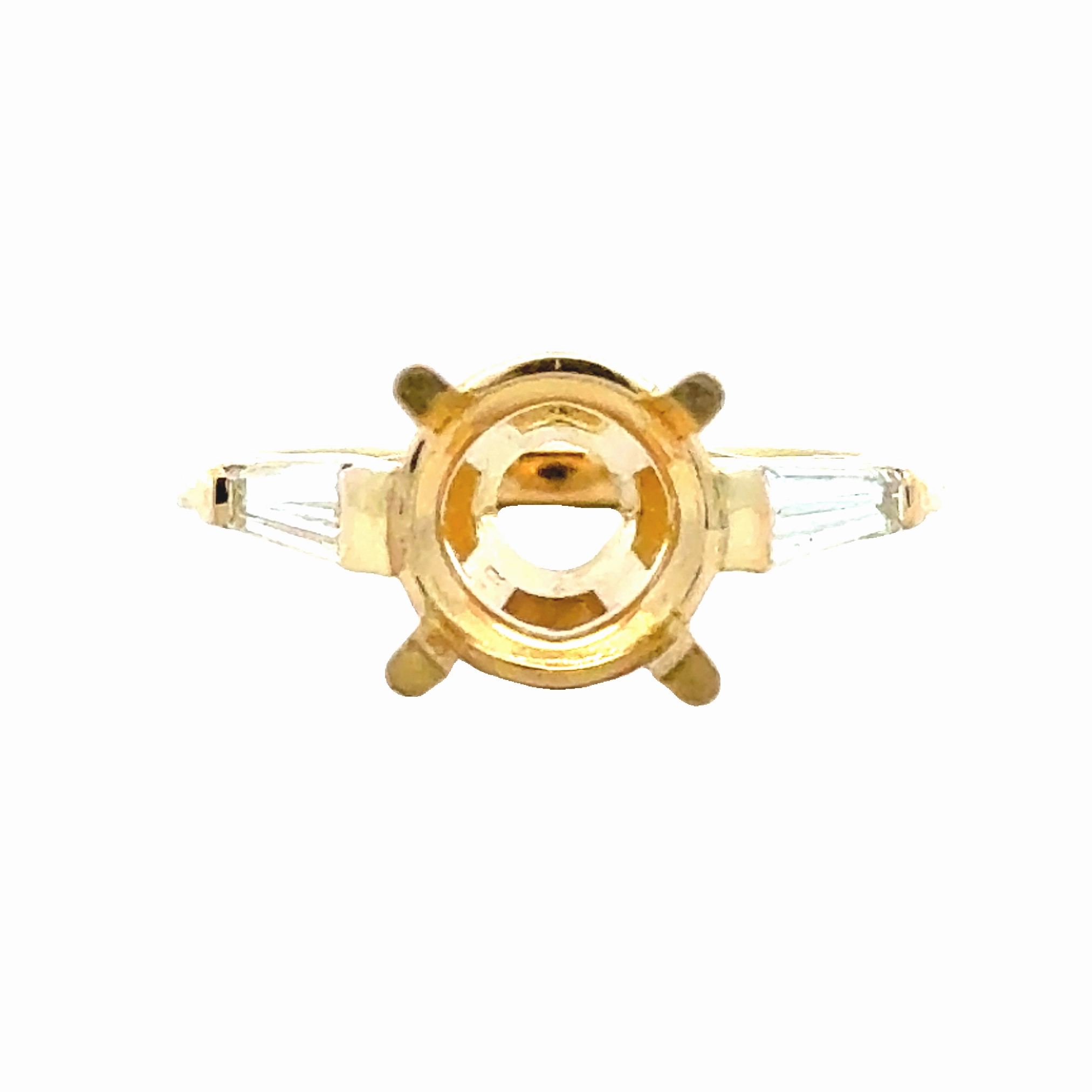 Flawless Sparkle 0.28cttw Tapered Baguette Semi-Mount