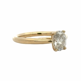 14 Karat Yellow Gold Cathedral Engagement Ring (1.00ct) Handcrafted Quality Instant Edge