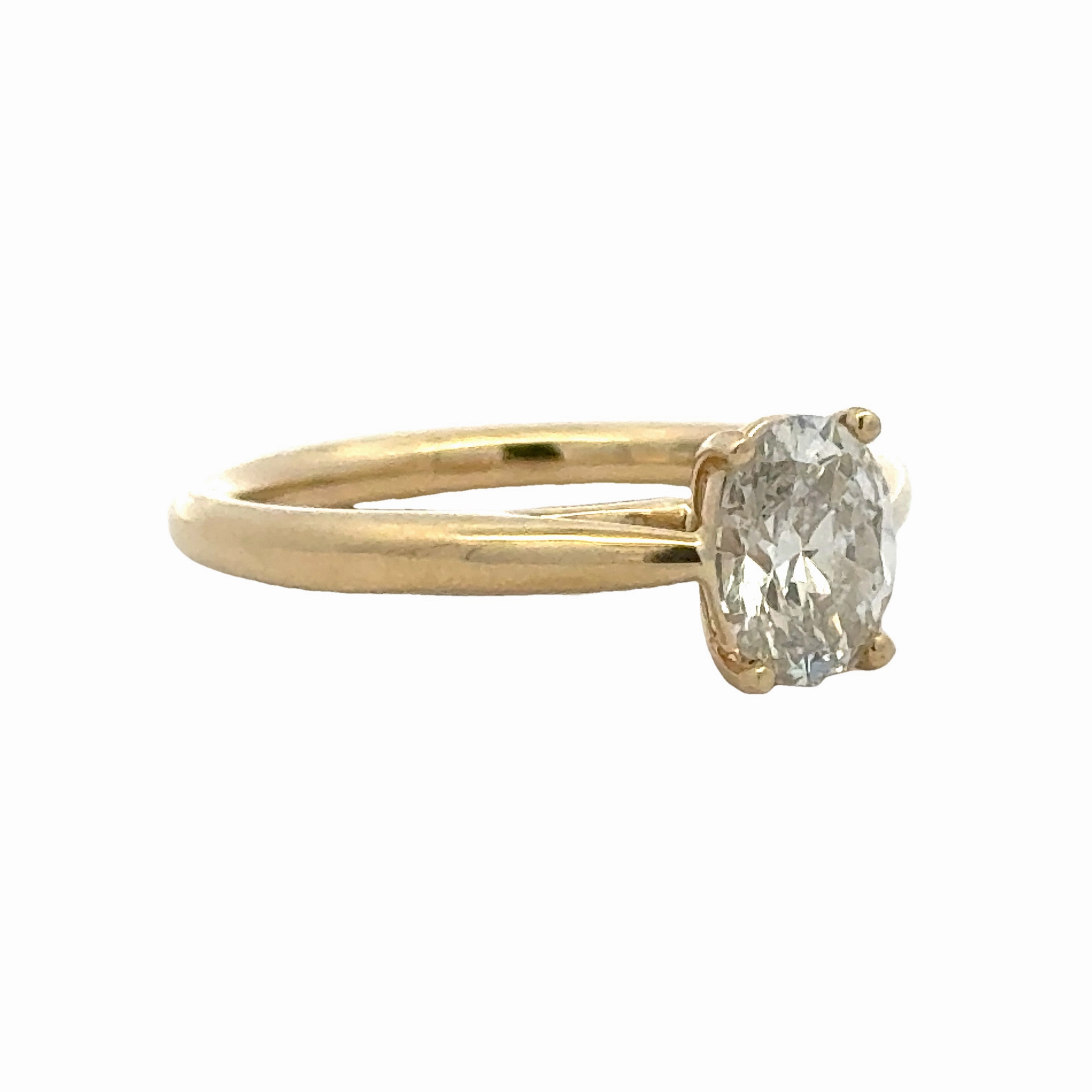 14 Karat Yellow Gold Cathedral Engagement Ring (1.00ct) Handcrafted Quality Instant Edge