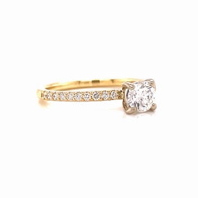 14 Karat Yellow Gold Diamond Engagement Ring (.56cttw) Chic Appeal All Occasion