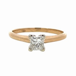 14 Karat Yellow/White Gold Solitaire Diamond Ring (.50cttw) Occasion Perfect Perfect Accessory