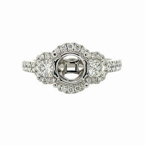 14k Wedding Set 0.98cttw (Semi-mount) Urban Style