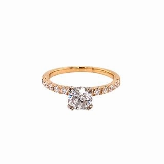 Silver Edge 14K WHITE GOLD DIAMOND RING WITH DIAMOND SHANK 1.29 CT TW