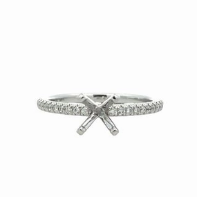 14K White Gold  Diamond Semi Mount Fashionable pieces Exclusive Craft