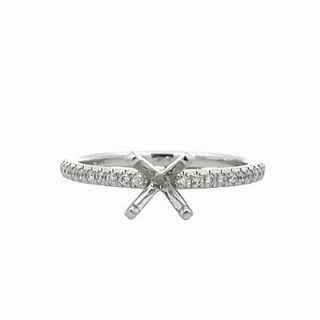 14K White Gold  Diamond Semi Mount Fashionable pieces Exclusive Craft