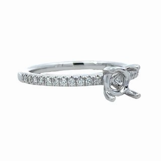 14K white gold Diamond Semi-Mount Handcrafted Style Morning Light