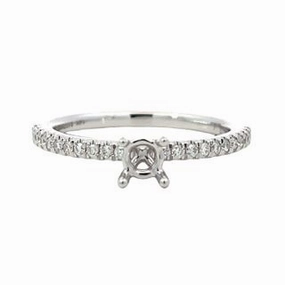 14K white gold Diamond Semi-Mount Daily Essentials