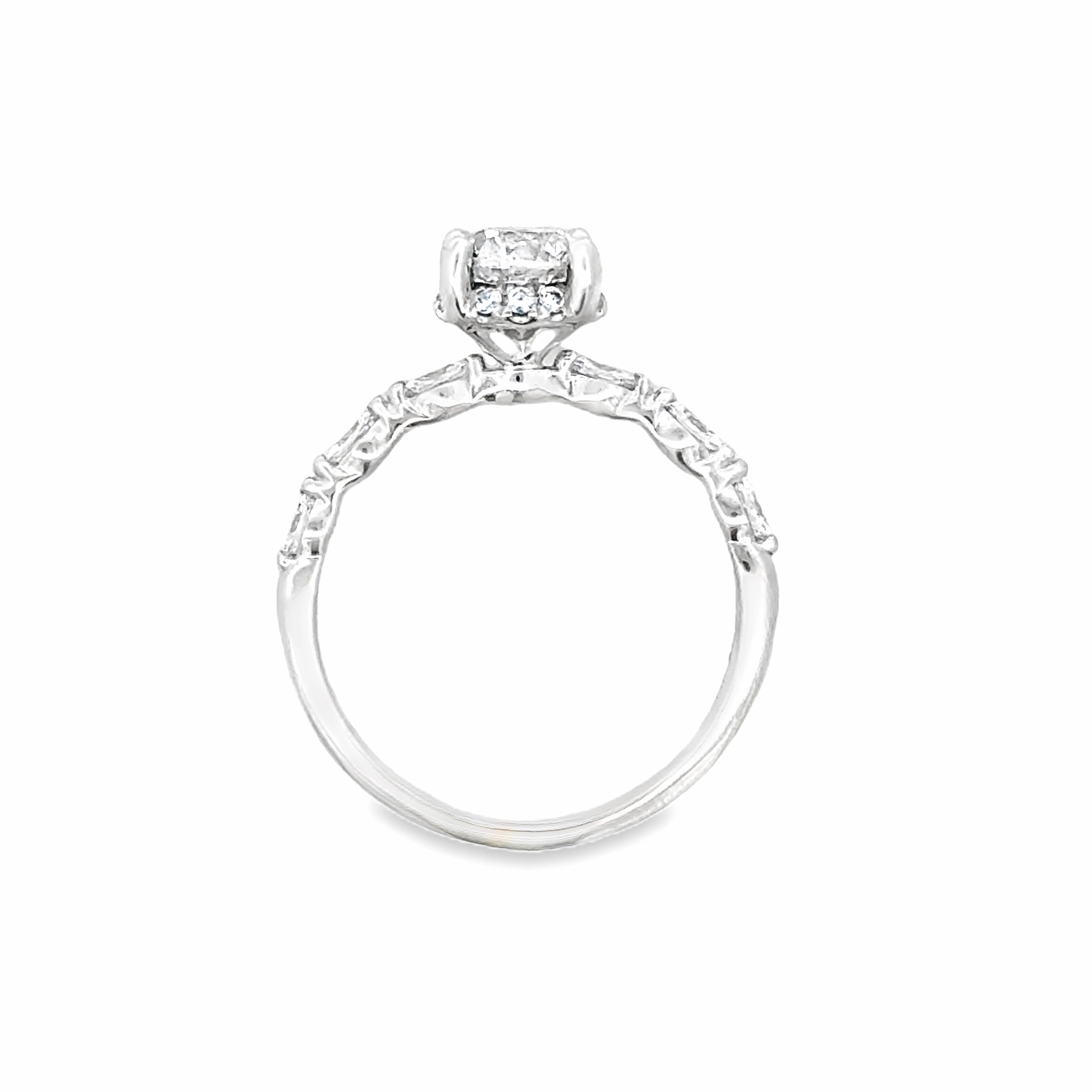 Brunch Outfit Classic Craft 14K White Gold Hidden Halo Engagement Ring