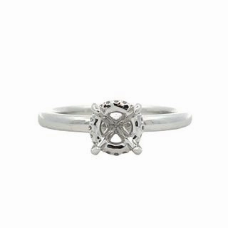 Clean Detail High-End Quality 14K White Gold Hidden Halo Round DiamondSemi Mount