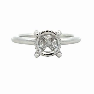 Artisan Jewelry 14K White Gold Round Diamond Semi Mount