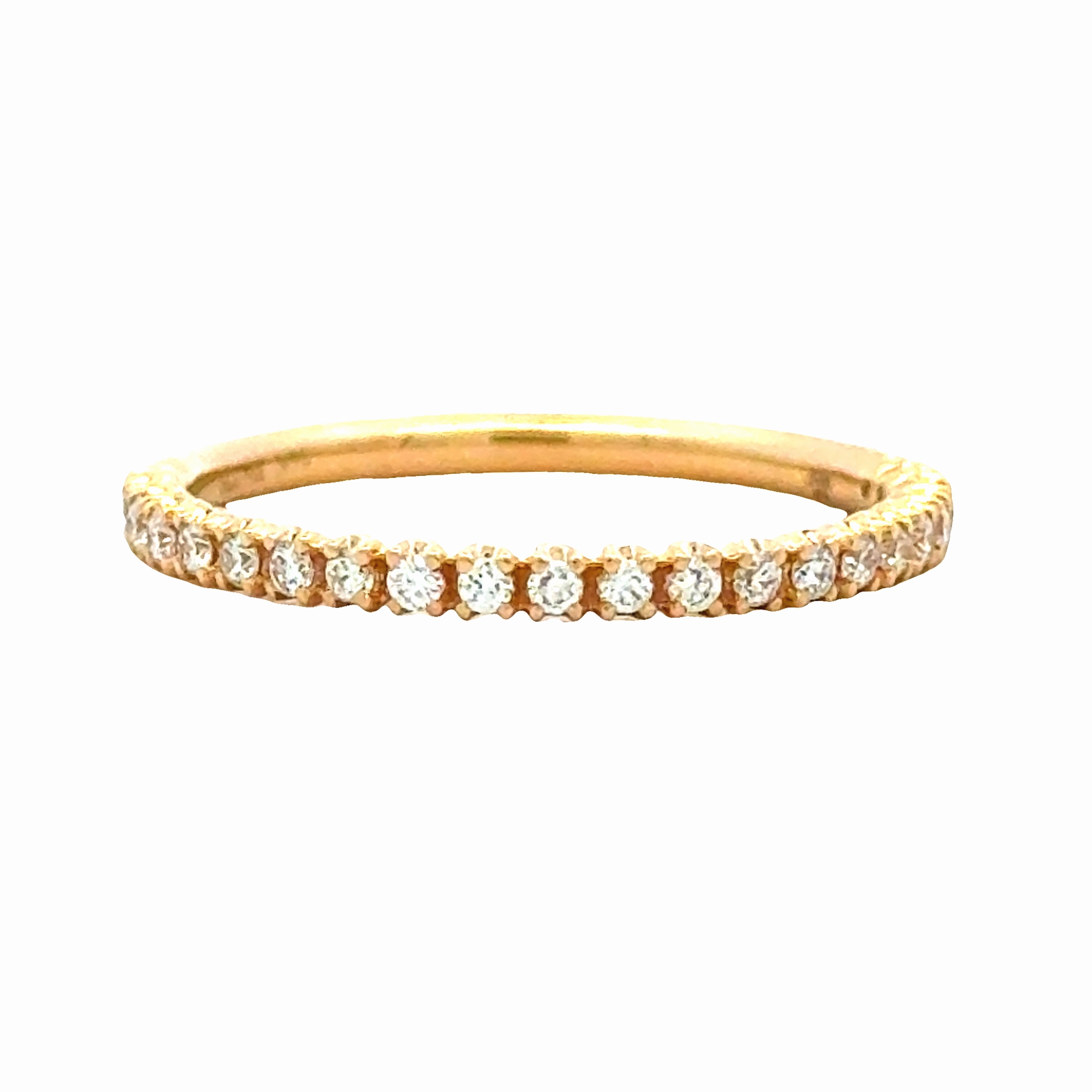 Sophisticated Embellishments 14K Yellow Gold Diamond 1/2 Way Around Wedding Band (0.26 ct tw)