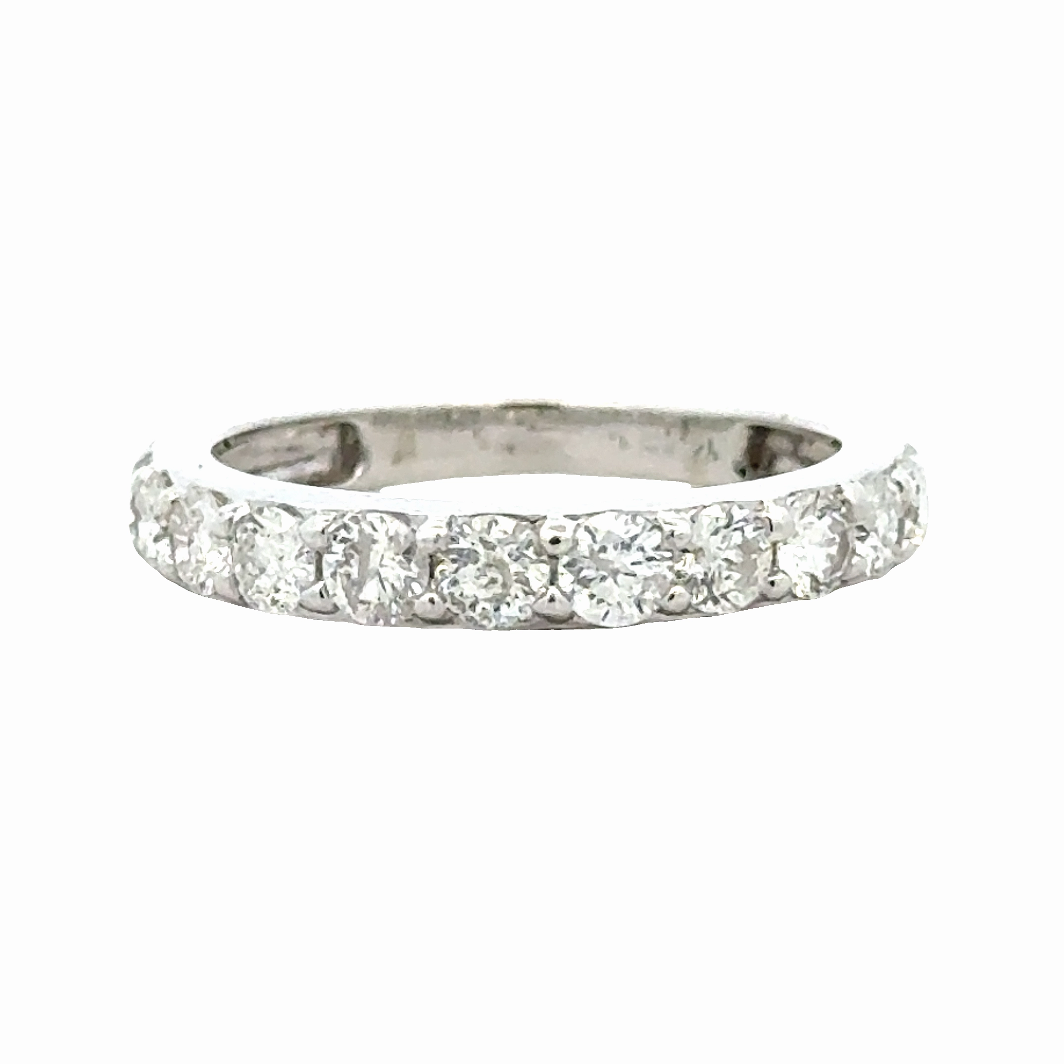 Linear Form Romantic Set 14KW 1/2 Way Around Diamond Anniversary Band