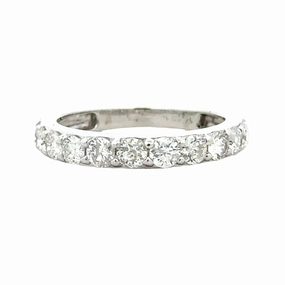 Linear Form Romantic Set 14KW 1/2 Way Around Diamond Anniversary Band