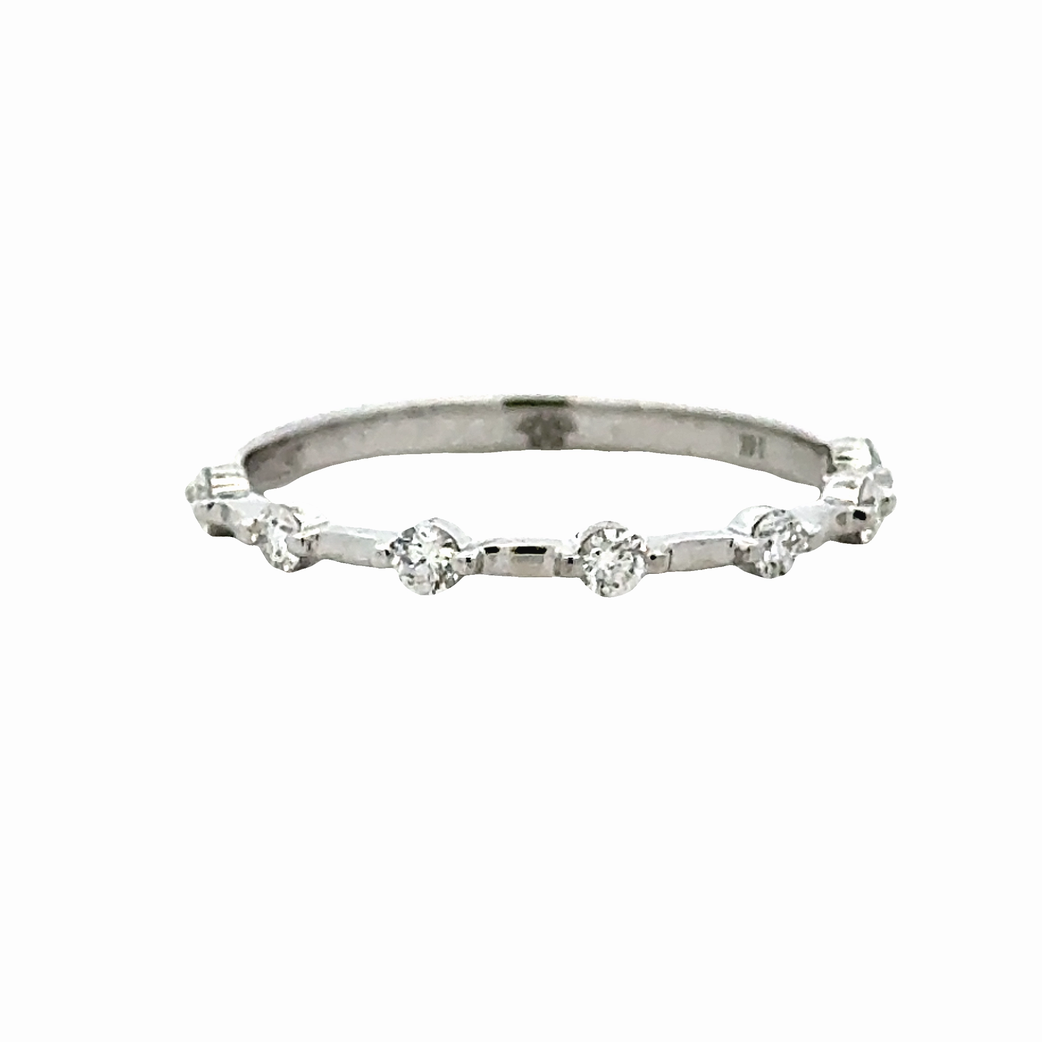 14KW 1/2 Way Around Diamond Stackable Ring (0.20cttw) Simple Touch