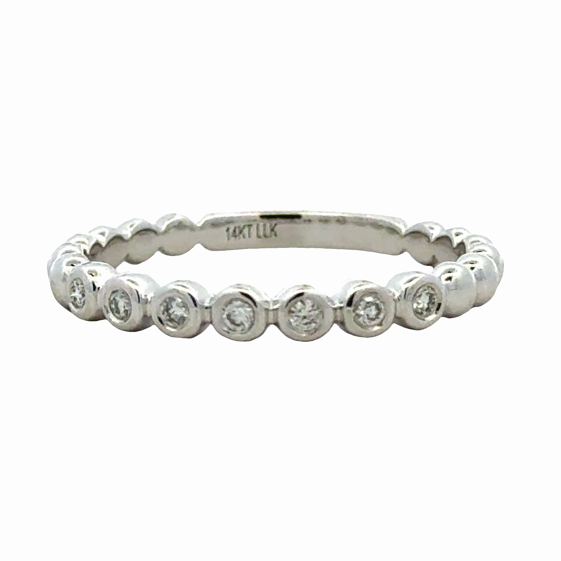 14KW 7-Stone Diamond Stackable Rings (.08cttw) Sophisticated Jewelry Design