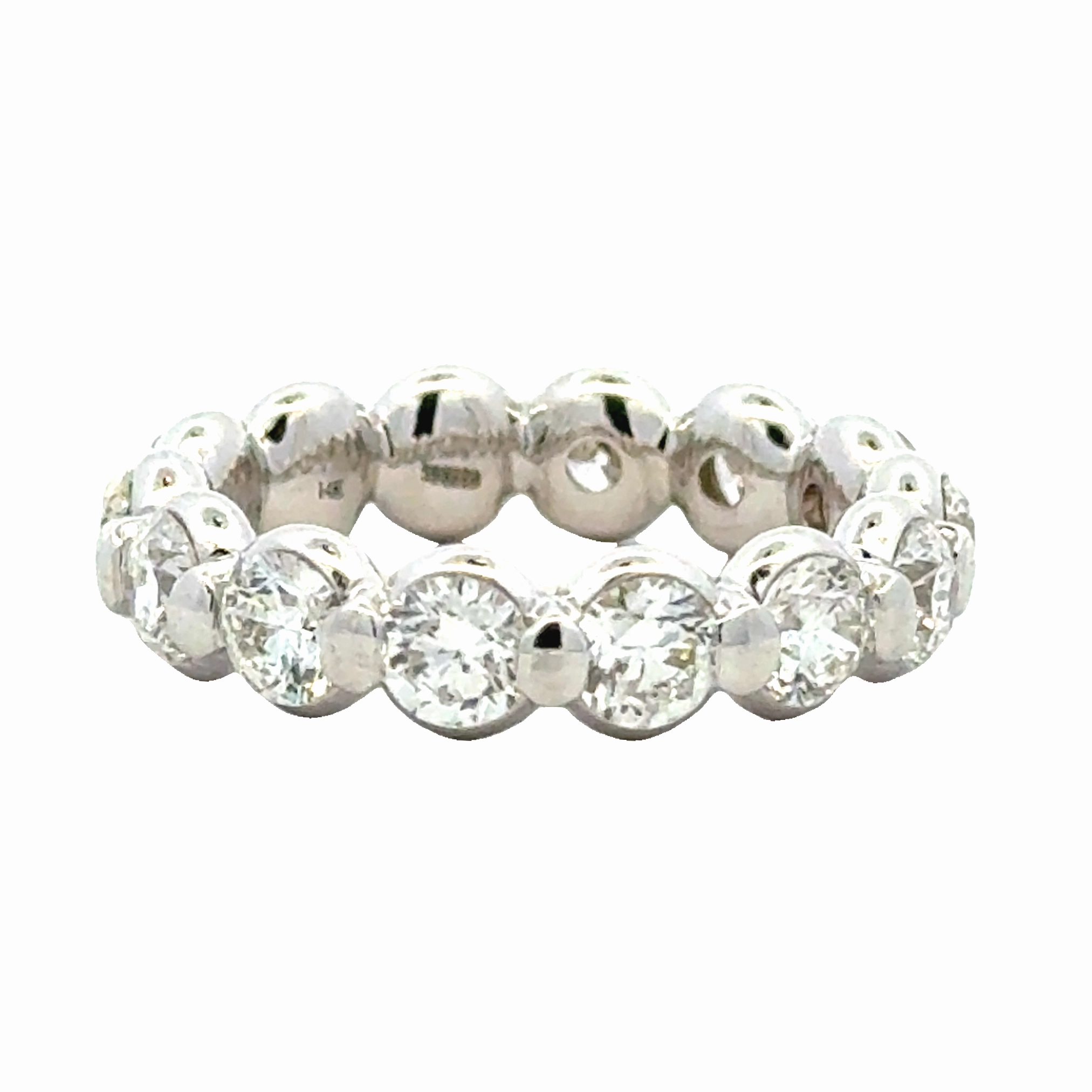 Custom Finish Fashionable Craft 14kw Eternity Band (3.51cttw)