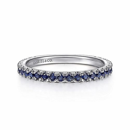 Stylish Design 14kw Sapphire Stackable Band
