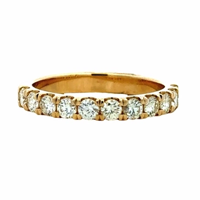 Dazzling Look 14KY 1/2 Way Around Diamond Anniversary Band