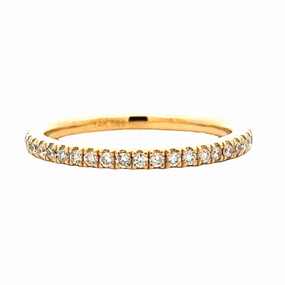 14ky 3/4 Around Diamond Anniversary Band (0.32cttw) Romantic Edge Timeless Charm