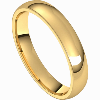 14ky Comfort Fit Band (3.50mm) Pretty Accent Masculine Bold