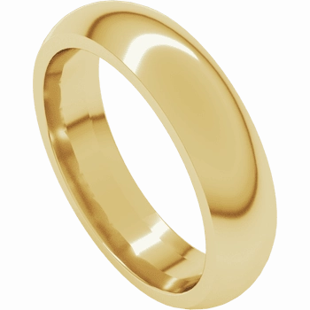 14ky Comfort Fit Band Polished 5mm (Size 8) Shiny Features Natural Spark