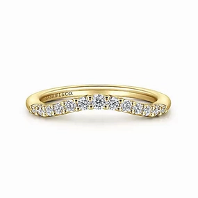 14ky Curved Diamond Wedding Band Allure Form