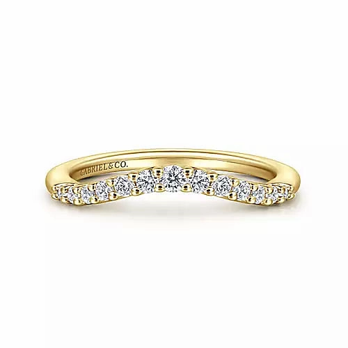 14ky Curved Diamond Wedding Band Allure Form