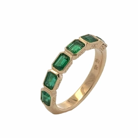 14ky Emerald Anniversary Band Trendy Appeal