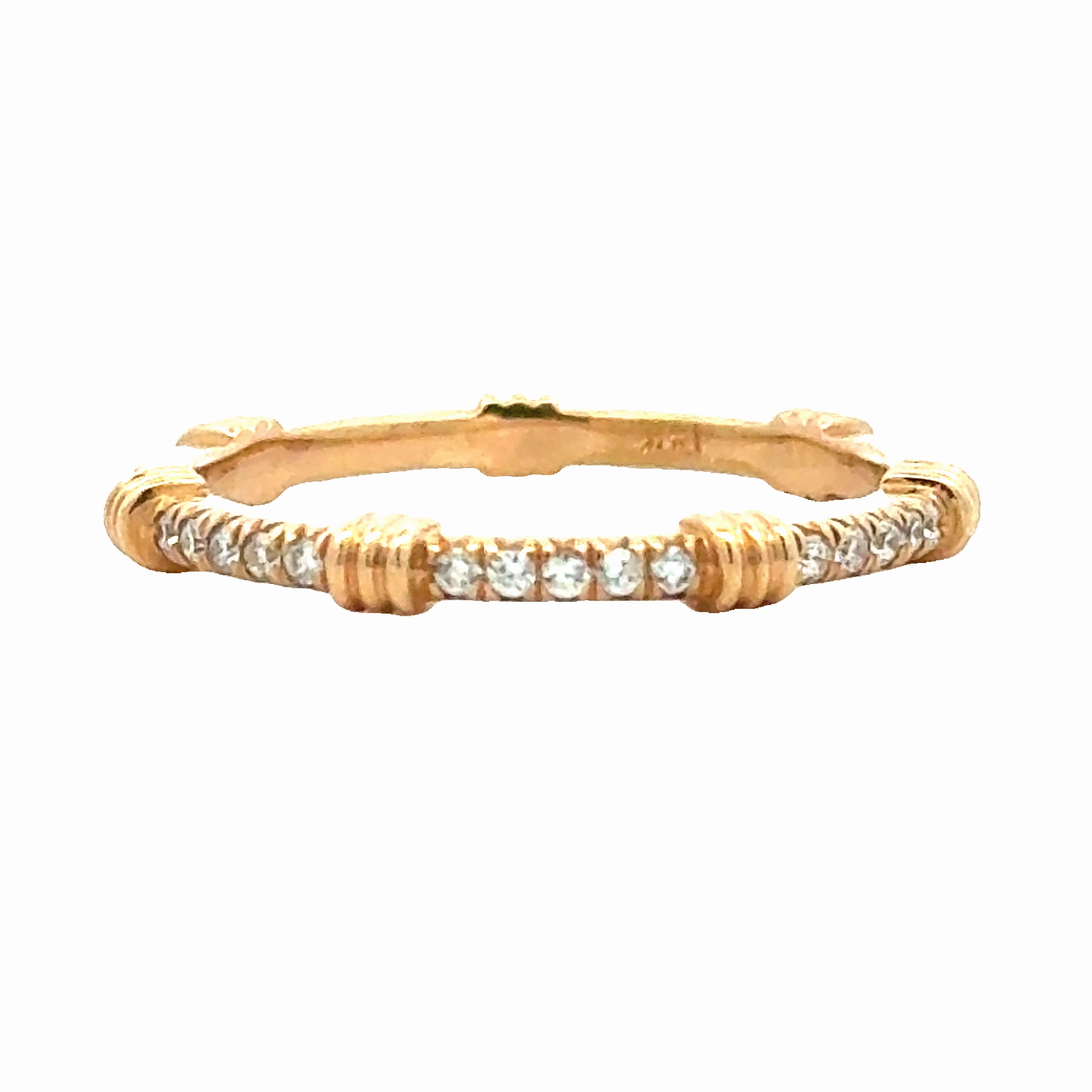 Night Appeal Timeless Shape 14ky French Pave Band (.33cttw)