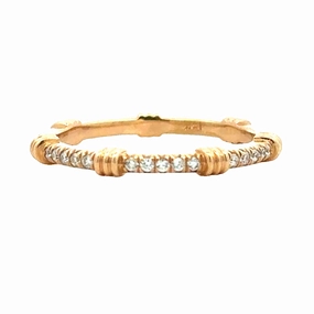 Night Appeal Timeless Shape 14ky French Pave Band (.33cttw)