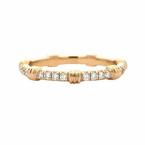 Vogue Accent Daily Collection 14ky French Pave Band (.33cttw)