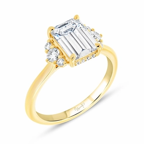 Trend Forward 14KY Hidden Halo Diamond Semi-Mount Engagement Ring