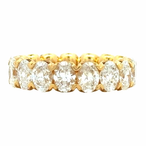 Fashionable pieces Wardrobe Staple 14KY Oval Diamond Eternity Band