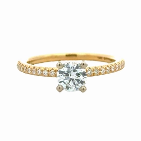 14KYW Diamond Solitaire Engagement Ring Unique Accessory