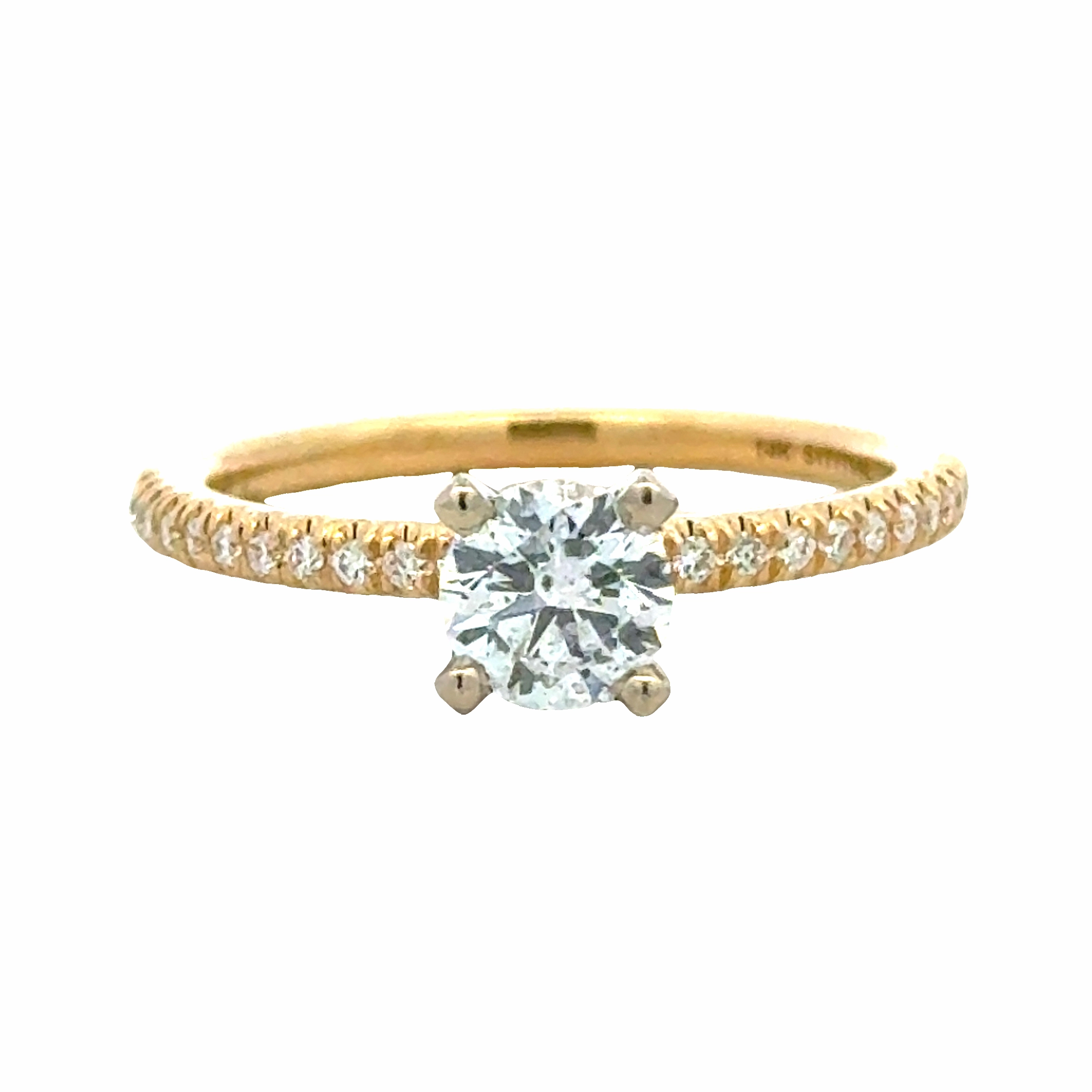 14KYW Diamond Solitaire Engagement Ring Unique Accessory
