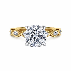 Classic Accent 14kyw Hidden Halo Engagement Ring (1.49cttw)