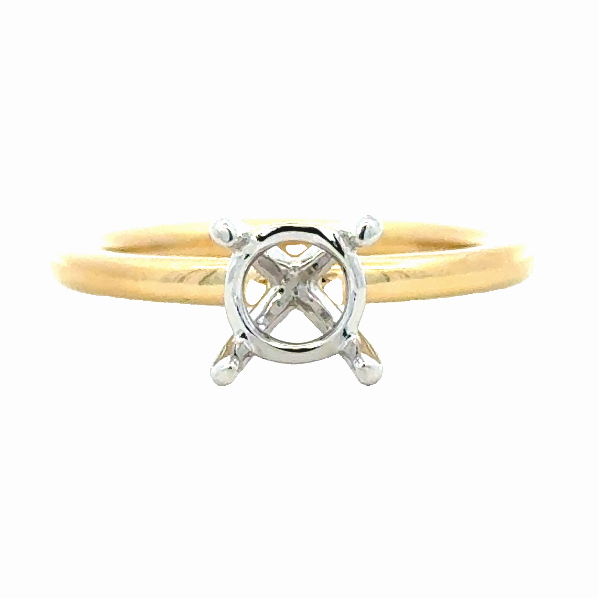 Instant Style Heirloom Accent 14kyw Solitaire Semi-Mount