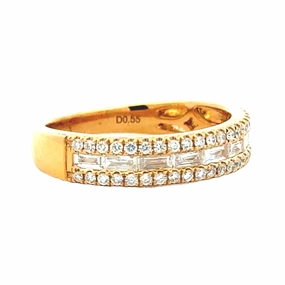 Delicate Details Runway Inspired 18ky 1/2 Way Around Anniversary Band (.55cttw)