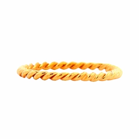 Formal Accessory High-Quality Piece 1.70mm Wide Twisted Band (Size: 7)