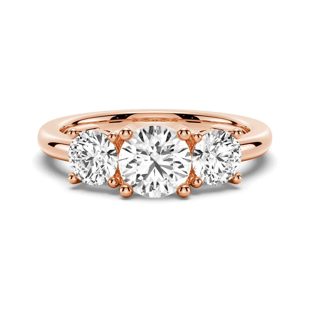 3 Stone Shared Prong Set Moissanite Anniversary Band Low-Cost Article