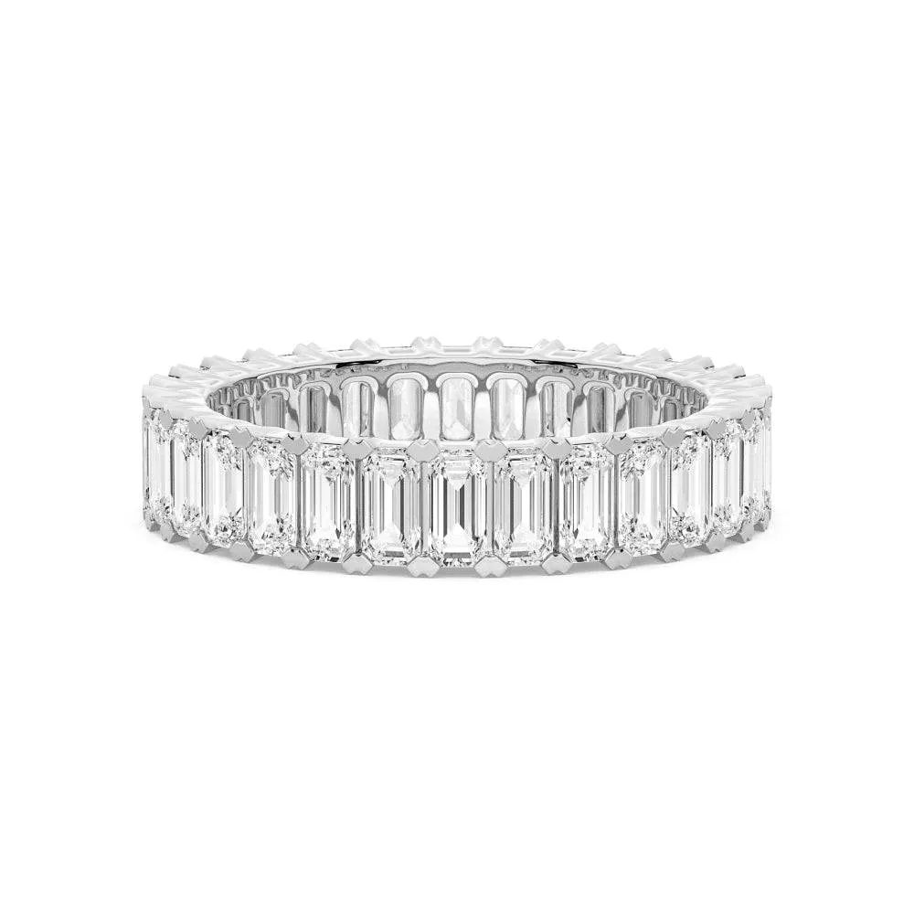 4.6ctw. Emerald Cut Moissanite Eternity Band Evolutionary Trend