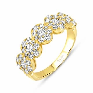 5 Halo Diamond Band Modern Elegance