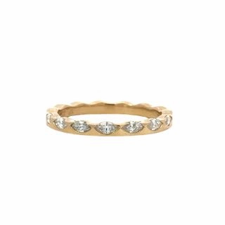 Sophisticated Element .27 carat total weight Diamond Marquise Wedding Band