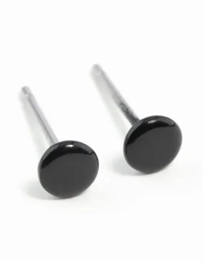 Timeless Ornament Beautiful finish Mini Black Dot Stud Earrings