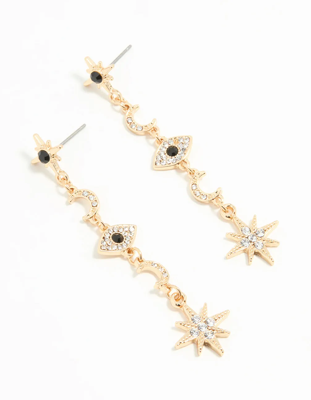 Business Trinket Gold Celestial Drop Earrings
