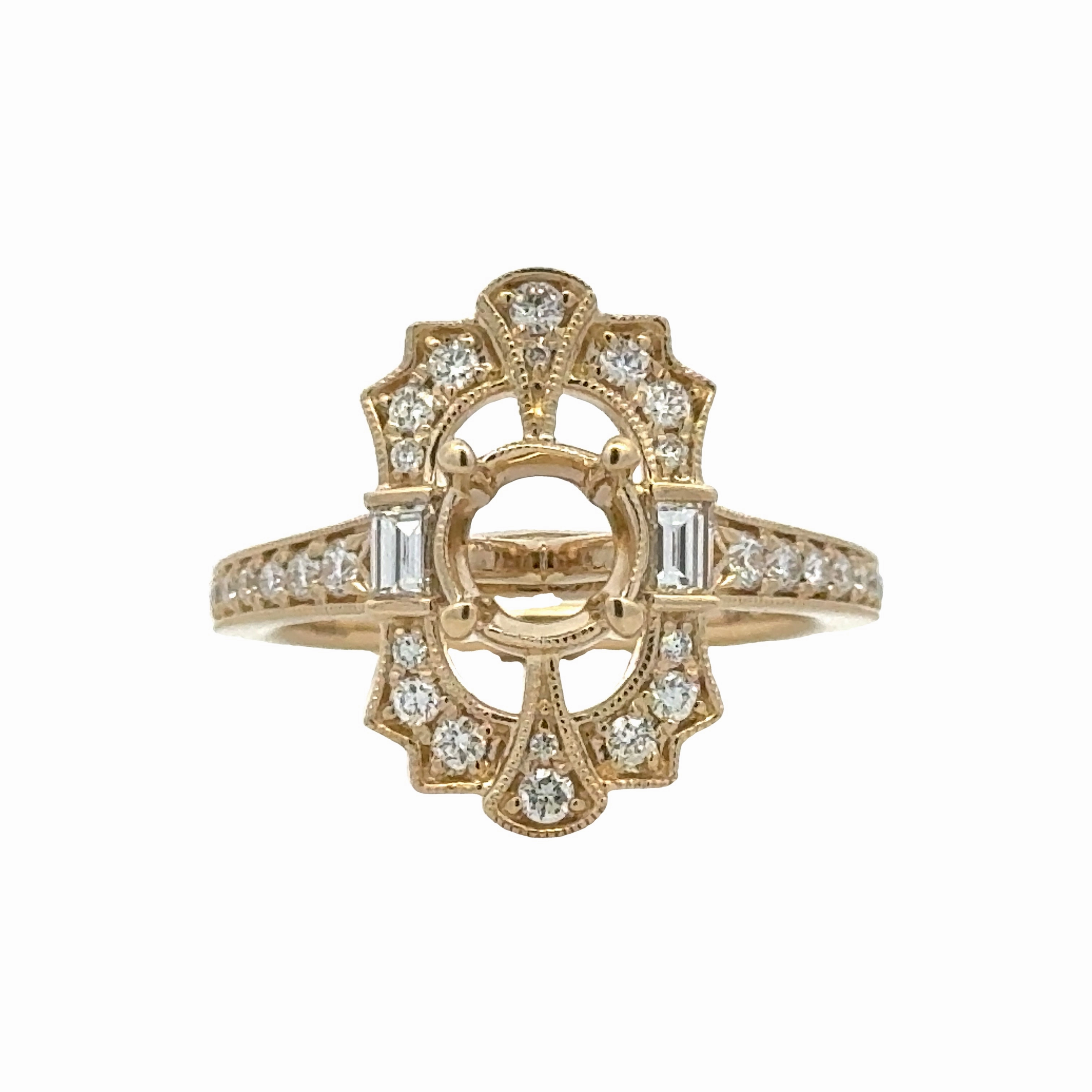 Balanced Design Diamond Halo Semi Mount