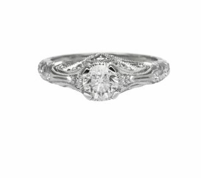 ANTIQUE STYLE DIAMOOND AND FILIGREE RING (0.94CTTW) Dazzling Effect Luxury Casual