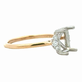 14ky/Plat Hidden Halo Semi-Mount Exquisite Detailing Glow Detail